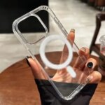 Original Transparent Magsafe Wireless Charge Magnetic Case iPhone 17AIr 16 15 14 13 12 11 Pro Max 7 8 Plus Acrylic Cover (New)