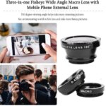 3 in 1 Fisheye Wide Angle Micro Camera Lens 067X Fish Eye Zoom Lens With Phone Clip iPhone Samsung Xiaomi VIVO Redmi Realme (New)
