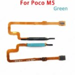 Fingerprint Xiaomi Poco M5 M5S Finger Print Sensor Home Button Ribbon Flex Cable Replacement Spare Parts (New)