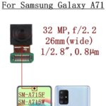 Back Main Front Facing Camera Samsung A71 A715F A715U A715W Ultrawide Macro Depth Rear Camera Module Flex Cable (New)