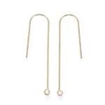 2-20pcs Brass Earring Hooks with Loop Nickel Free Real 18K Gold Plated for DIY Earring Jewelry Making Craft Suppliers (New)