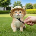Small Dog Cat Hats Cat Cowboy Hat With Ear Holes Tiny Pet Birthday Party Costume Cat Headwear Puppy Dog Kitten Hat Chihuahua Cap (New)