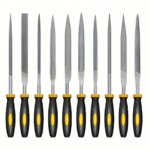 High-Carbon Steel Precise Needle File Set - Premium Kit with Non-Slip Ergonomic Handles for Wood/Plastic/Model Filing (New)