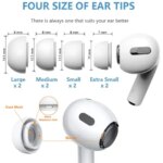 KUTOU 4 Pairs Liquid Silicone Ear Tips Airpods Pro 1 2 Noise Reduction Pad Earplugs Ear Caps Comes with Cleaning Pen (New)