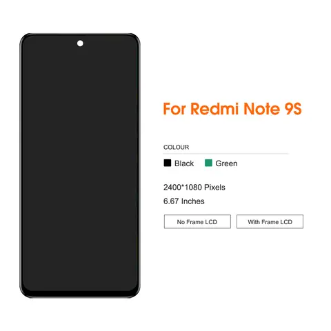 S5ac3103d2bba40d18d295604cead9303O_480x480q75 Screen Xiaomi Redmi Note 9S Lcd Display Digital Touch Screen Redmi Note 9pro M2003J6B2G M2003J6A1G Display Replacement (New) - Image 1