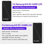 AMOLED Samsung Galaxy A32 4G LCD SM-A325F SM-A325M Display Touch Screen Replacement Samsung A32 5G Display SM-A326B (New)