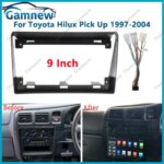 9 Inch Car Frame Fascia Cable Adapter For Toyota Hilux Pick Up 1997-2004 Android Radio Dash Fitting Panel Kit (New)