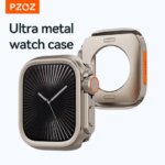 PZOZ iWatch Ultra 2 3 Metal Shell PC Back Cover Apple Watch Case Series 11 10 9 8 7 se 6 45mm 44mm Change to Ultra 49mm (New)