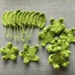 30PCS New Knitted Leaves Receptacle Cotton Thread Artificial Handmade DIY Flower Accessory Wholesale (New)