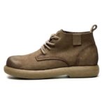 LIHUAMAO Cow Leather Work Safety boots lace up casual Men Shoes Comfort outdoor footwear high top motorcycle boots leisure (New)