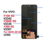 OLED For IQOO Z9 5G i230 Touch Screen Digitizer LCD Display For VIVO Y100 Y200 Y200E 5G V2342 V2307 V2336 Display Replacement (New)
