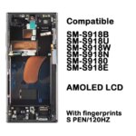 AMOLED Display Samsung Galaxy S23 Ultra S918 LCD Display Digital Touch Screen Support Fingerprint S-Pen S918B S918B DS (New)