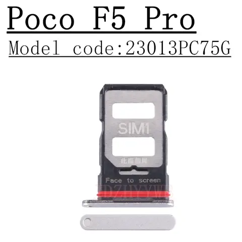 S5be88a667f5a42ceaf605dc5ff96cbd7K_480x480q75 Sim Card Tray Holder Xiaomi Poco F5 Pro PocoF5Pro SIM Card Slot Holder Socket Card Reader Adapter Replacement Repair Parts (New) - Image 1