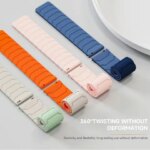 20mm 22mm Magnetic Silicone Strap for Xiaomi Watch 5/S5-4-3-2 Breathable Wristband Oneplus Watch 4/3/Lite Amazfit Active Max/3-2 (New)