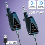 XIAOKOA Wireless Guitar System 2.4GHz 4 Channels Wireless Guitar