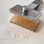 Rectangle Logo Design Stamp from the Library of Square Embosser / Custom Book Embosser Stamp Personalized Monogram Wedding Stamp (New)