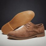 Men Shoes England Trend Casual Shoes Male Suede Oxford Wedding Leather Dress Shoes Men Flats Zapatillas Hombre Plus Size 46 (New)