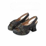 Punk Style Womens Shoes Retro Rivet Peep Toe High Heeled Sandals for Woman Exquisite Casual Shoes Designer Shoes Sandalias Mujer (New)