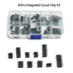 85Pcs Integrated Circuit Chip Kit 10 Value IC Chip NE555 LM324 LM393 UA741 ULN2803 LM358 LM386 NE5532 ULN2003 PC817 (New)