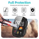 Glass+PC Case Xiaomi Redmi Watch 5 Hard Bumper Built-in Ultra-HD Tempered Glass Protector Redmi Watch5 Cover Accessories (New)