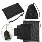 1PC Durable Nylon Mesh Drawstring Storage Pouch Bag Stuff Sack Multipurpose Home Outdoor Travel Activity Pouch Laundry Bag (New)