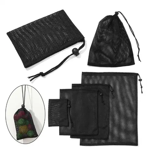 S5e715d2d94ad47198314d473a4ef216b0_480x480q75 1PC Durable Nylon Mesh Drawstring Storage Pouch Bag Stuff Sack Multipurpose Home Outdoor Travel Activity Pouch Laundry Bag (New) - Image 1