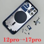 Rear Back Housing Battery Cover iPhone 12 Pro Convert to 17 Pro 12 Pro to 17 Pro Max DIY 12 Pro Like 17 Pro with Tray (New)