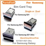 5/50 Dual Card BackShell SIM Card Tray chip slot drawer Holder Adapter Accessories Samsung S21 S21Plus Single Card MIX COLOR Bangladesh (New)