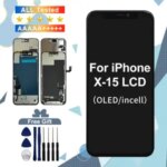 OLED Incell iPhone X XR XS MAX 11 Pro Max Display iP 12 Screen Touch Digitizer iPhone 13 Pro Max 14 Plus 12 MINI 15 LCD Bangladesh (New)