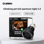 CLEEN Reptile Basking Light - Full Spectrum Heating Lamp for Turtles & Lizards - Day/Night Temperature Control Bulb with UVA/UVB (New)
