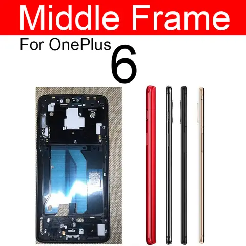 S5f63da72fe694f57b540559da211a8cav_480x480q75 Middle Frame Housing OnePlus 3 5 6 3T 5T 6T Rear Middle Frame Cover Bezel Plate Chassis Repair Parts Replacement (New) - Image 1