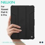 NILLKIN Leather Case for Xiaomi Pad 6 Pad 6 Pro Camera Protection Privacy Security PU Leather Flip Cover Stand Function (New)
