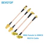 2PCS/lot Straight MMCX Male to RP-SMA Female 90 Degree RG316 Pigtail FPV Antenna Adapter RF Coaxial Extension Cable 5CM-10M (New)