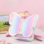 New Laser Butterfly Design Girls Backpack Cute Fashion Kids Backpack Lightweight Large Capacity Kindergarten Backpack (New)