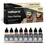 Vallejo 70119 Figure Skin Tone Paint Set 8 Colors X17ML Water-Based Acrylic Paint for Miniature Portrait Character Face Painting (New)