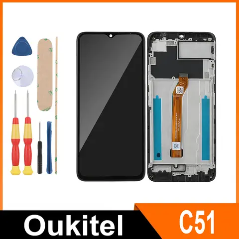 S60851ab57d2d440d81460a293ef0949bS_480x480q75 OUKITEL C51 C33 C53 C50 C21 C21 Pro LCD Display + Touch Screen + With Frame (New) - Image 1
