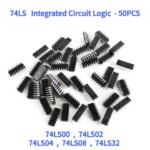 50PCS/Lot 74LS Integrated Circuit Logic DIP-14 IC Kit 5 values 74LS00 74LS02 74LS04 74LS08 74LS32 IC Chip Assortment Kit (New)