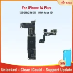 Fully Tested Motherboard iPhone 14 Plus Authentic Mainboard With Face ID 128g 256g Unlocked Logic Board Cleaned iCloud Placa Bangladesh (New)