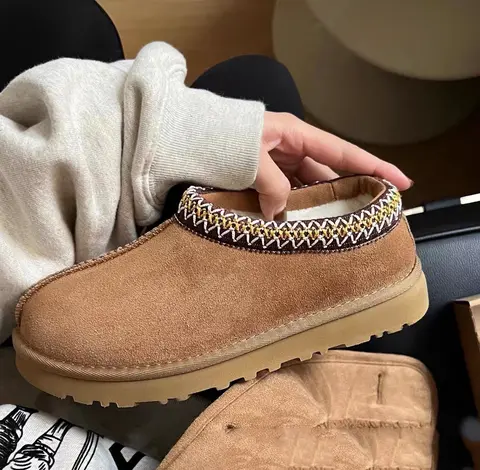 S60da8f967c614b02acfa4ccbac1c1a5f2_480x480q75 Winter Women Men Suede Slippers Genuine Leather Tasman Fur Slippers Unisex Tazz Shoes Ultra Mini Girls Boy Warm Boot Short Plush (New) - Image 1