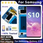 S10 LCD With Frame SAMSUNG Galaxy S10 G973F/DS G973 SM G973F SM G973U Display Touch Screen Digitizer Assembly Replacement Bangladesh (New)