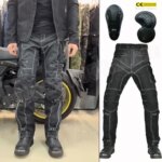 Motorcycle Riding Pants Multi-Bag Waterproof High Waist Shockproof Oxford Cloth Spring Season Protective Gear Motocross Pants (New)