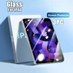 3PCS Tempered Glass Ipad Pro 13 129 11 6th M4 M2 2024 Air 5 4 3 2 1 9 9th 10 10th Gen Mini 6 109 102 97 Screen Protector (New)
