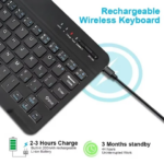 Bluetooth Keyboard iPad 10th Generation iPad Pro 13 12 11 10 9 8 7 Inch iPad Air 13 11th iPad Mini Samsung Xiaomi Tablets (New)