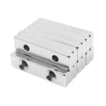 40x10x5-4 Power Magnet 40x10x5mm Hole 4mm Strong Square Magnet 40*10*5 mm 2 Holes 4mm for Home Refrigerators Offices DIY (New)