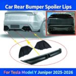 Car Rear Bumper Spoiler Lips for Tesla Model Y Juniper 2025-2026 Lower Shovel Skirt Diffuser Splitter Board Auto Accessories (New)