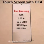 Touch Screen Samsung Galaxy S25 Ultra S25 Plus Edge Slim S938 S936 S931 S937 Out Glass LCD Front Panel Lens With OCA Bangladesh (New)