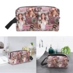 Ariana Grande Makeup Bag Cosmetic Organizer Storage Dopp Kit Toiletry Cosmetic Bag for Women Beauty Travel Pencil Case (New)