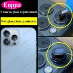 5pcs A+ Back Camera Glass for iPhone 15 Pro Max 14 13 Mini 12 11 XS Rear Camera Glass Lens Cover Holder Parts (New)