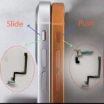 1Pcs Power Volume Flash Switch Flex Cable iPhone 11 to 17Pro Refit Housing Modification Parts 11 like 17Pro with Free Seal (New)