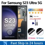 6.8“ Super AMOLED Samsung Galaxy S23 Ultra S918 LCD Display Touch Screen Digitizer Assembly Support fingerprint and S Pen Bangladesh (New)